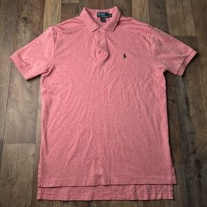 Vintage Polo Ralph Lauren Polo Shirt‎ Short Sleeve Rugby Pink Men's Medium